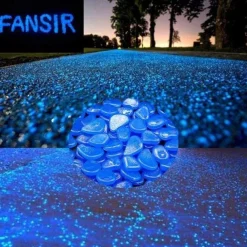 90pcs/pack Outdoor Yard Luminous Stones Garden Pebbles Glow In Dark Fish Tank Aquarium Decoration Natural Crystals Rocks