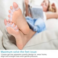 2Pcs/pair Silicone Finger Toe Protector Toe Separators Stretchers Straightener Bunion Protector Pain Relief Foot Care