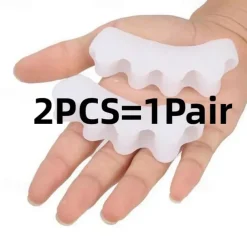 2Pcs/pair Silicone Finger Toe Protector Toe Separators Stretchers Straightener Bunion Protector Pain Relief Foot Care