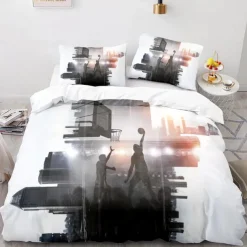 3Pcs/2Pcs Basketball Print Duvet Cover Set Bedding Sets Comforter Cover with Soft Lightweight Microfiber