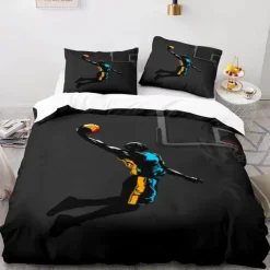 3Pcs/2Pcs Basketball Print Duvet Cover Set Bedding Sets Comforter Cover with Soft Lightweight Microfiber