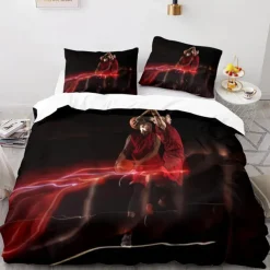 3Pcs/2Pcs Basketball Print Duvet Cover Set Bedding Sets Comforter Cover with Soft Lightweight Microfiber