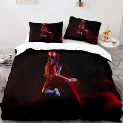 3Pcs/2Pcs Basketball Print Duvet Cover Set Bedding Sets Comforter Cover with Soft Lightweight Microfiber