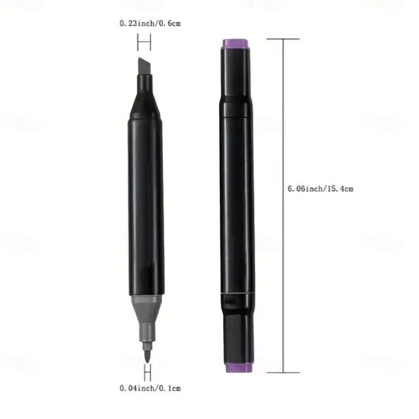 12pcs-262pcs Color Art Markers Double-ended Sketch Markers Set For Drawing Comics Design HalloweenThanksgiving And Christmas Gift