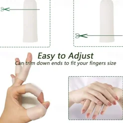 10Pcs/20Pcs Gel Finger Protectors Finger Caps Silicone Fingertips Protection - Finger Cots Great for Trigger Finger Finger Arthritis Finger Cracking and Other Finger Pain Relief