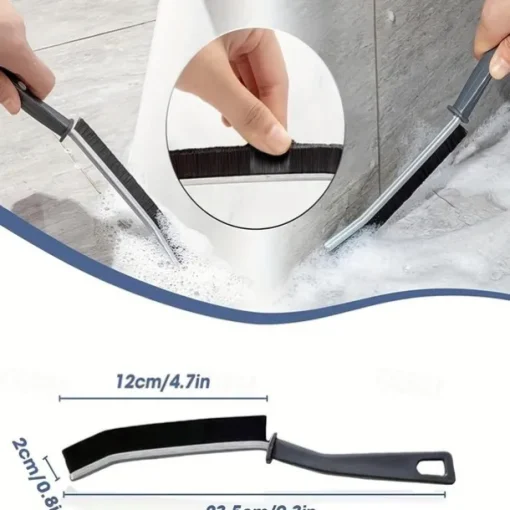 2pcs/3pcs Hard-Bristled Crevice Cleaning Brush, Grout Cleaner Scrub Brush Deep Tile Joints, Crevice Interval Cleaning Brush Tool, All-Around Cleaning Tool, Stiff Angled Bristles For Bathtubs
