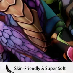 2PCS/3PCS Retro Retro Abstract Fire Dragon Pattern Bed Set Duvet Cover Lightweight and Soft Suitable for Adult and Child Big Bed Small Bed Set