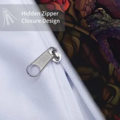 2PCS/3PCS Retro Retro Abstract Fire Dragon Pattern Bed Set Duvet Cover Lightweight and Soft Suitable for Adult and Child Big Bed Small Bed Set