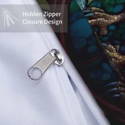 2PCS/3PCS Retro Retro Abstract Fire Dragon Pattern Bed Set Duvet Cover Lightweight and Soft Suitable for Adult and Child Big Bed Small Bed Set