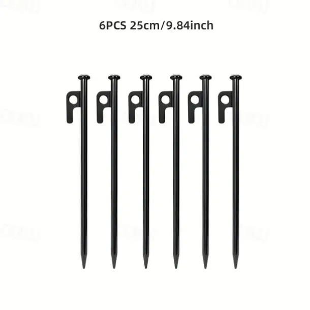 4pcs/6pcs Solid Bold Extended Outdoor Camping Nail Awning Tent Camping with Steel Nail Beach Camp Nail