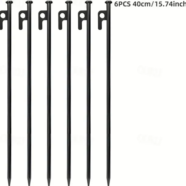 4pcs/6pcs Solid Bold Extended Outdoor Camping Nail Awning Tent Camping with Steel Nail Beach Camp Nail