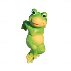 3pcs/set Cute Frog Figurines Hanging Animal Statue, Resin Pot Hanging Climbing Frog Sculpture Outdoor Statues Ornaments Decor For Flower Pot/Fence, Yard Art Figurines For Patio Lawn House