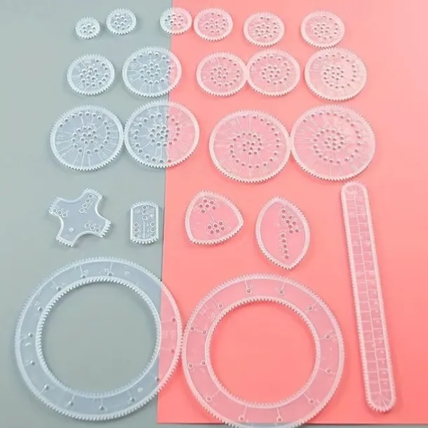 28pcs/set DIY Variety Magic Ruler Colorful Scratch Painting Set Fun Puzzle Magic Hand Copy Drawing Tools