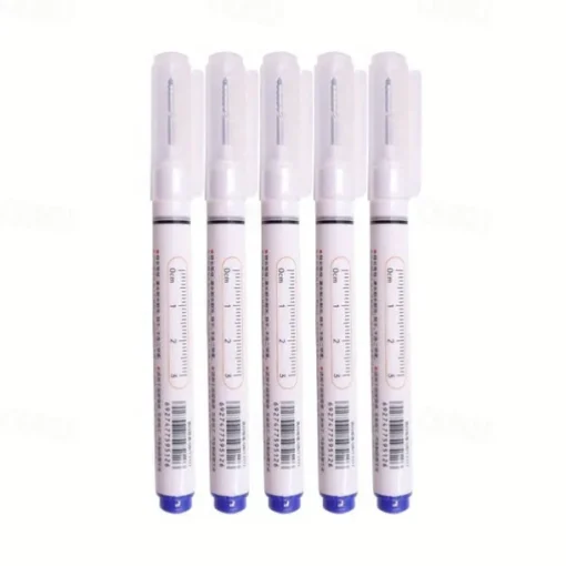 5pcs/set Extended Nib 20MM Red Black Blue White Green Ink Long Head Markers Bathroom Woodworking Decoration Metal Plastic Wood Multi-functional Write Deep Hole Marker Pens