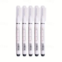 5pcs/set Extended Nib 20MM Red Black Blue White Green Ink Long Head Markers Bathroom Woodworking Decoration Metal Plastic Wood Multi-functional Write Deep Hole Marker Pens