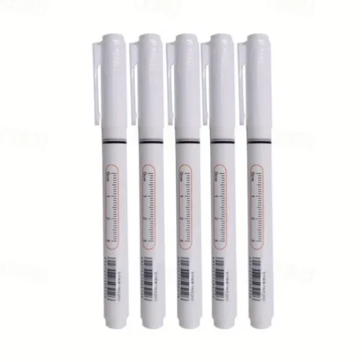 5pcs/set Extended Nib 20MM Red Black Blue White Green Ink Long Head Markers Bathroom Woodworking Decoration Metal Plastic Wood Multi-functional Write Deep Hole Marker Pens