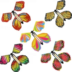 5pcs/set Flying In The Book Magic Butterfly Flying Card Toy With Empty Hands Butterfly Wedding Magic Props Tricks Christams Gift