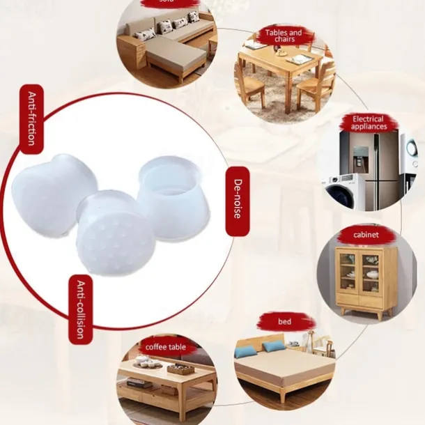20pcs/Set Furniture Leg Protection Cover Table Feet Pad Floor Protector For Chair Floor Protection Anti-slip Table Leg