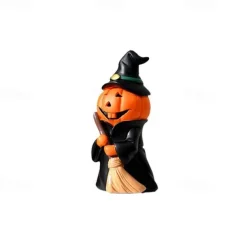 3pcs/set Halloween Pumpkin Ghost Figurine - Resin Car Dashboard Decoration, Spooky Desktop Ornament for Halloween Party & Home Decor