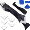 10pcs/set Silicone Caulking Tools Glass Glue Angle Scraper Stainless Steelhead Caulk Remover and Sealant Scraper for Kitchen Bathroom Window and Frames Sealant Seals