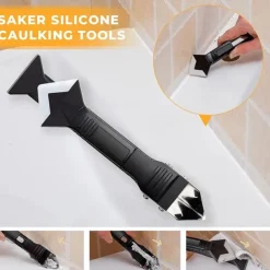 10pcs/set Silicone Caulking Tools Glass Glue Angle Scraper Stainless Steelhead Caulk Remover and Sealant Scraper for Kitchen Bathroom Window and Frames Sealant Seals