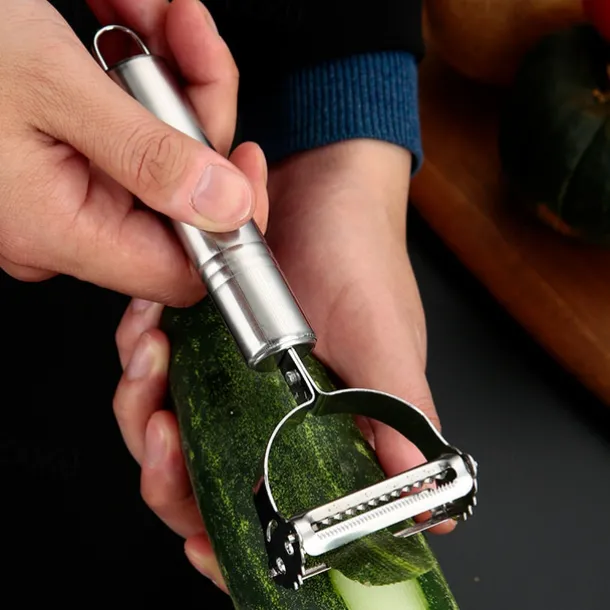 Peeler Stainless Steel Double Layer Multifunction Vegetables and Fruit Grater Home Kitchen Tool