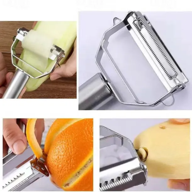 Peeler Stainless Steel Double Layer Multifunction Vegetables and Fruit Grater Home Kitchen Tool