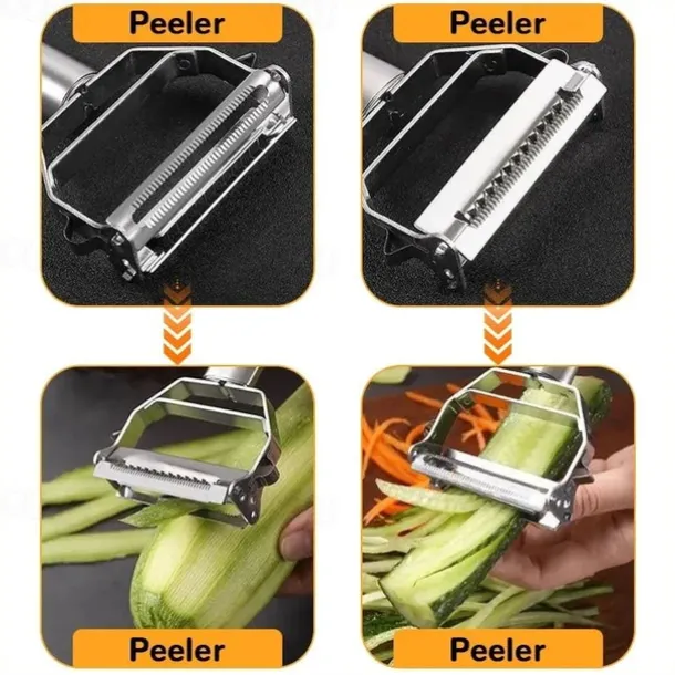 Peeler Stainless Steel Double Layer Multifunction Vegetables and Fruit Grater Home Kitchen Tool