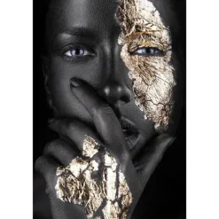 People Modern Art Prints Wall Art Abstract Painting Black Gold Canvas Prints Rolled Canvas Prints No Frame Unframed Unstretched