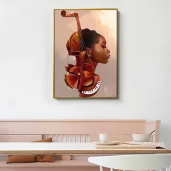 People Prints African Women Wall Art Modern Picture Home Decor Wall Hanging Gift Rolled Canvas Unframed Unstretched