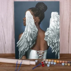 People Wall Art Canvas Girl Wings Prints and Posters Pictures Decorative Fabric Painting For Living Room Pictures No Frame