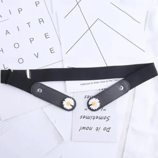 Perforated Free Belt With No Marks, Women'S Summer Jeans Are Versatile, Elastic And Decorative, Invisible Women'S Waist