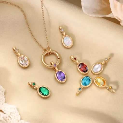 Personalized Birthstone Necklace Custom Best Gift for Mom – Jewelry for Women, Ideal Gift for Mother's Day, Valentine's Day, Anniversary, or Birthday