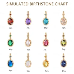 Personalized Birthstone Necklace Custom Best Gift for Mom – Jewelry for Women, Ideal Gift for Mother's Day, Valentine's Day, Anniversary, or Birthday