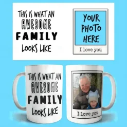 Personalized Couple Photo Mug Custom Best Gift for Dad, 11oz Wedding Gift Ceramic Coffee Cup for Family, Husband, Birthday, Christmas, Anniversary