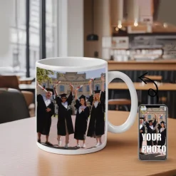 Personalized Graduation Gift MugClass of 2025 Custom Photo Coffee Cup Graduate Gift for Him or Her Congrats Graduation Party Favor 11oz Ceramic Keepsake Cup