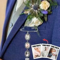 Personalized Graduation Pin Brooch Custom Photo Charm Best Wedding Graduation Memorial Sympathy Gift for Anniversary or Birthday Ideal for Friends, Family