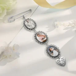 Personalized Graduation Pin Brooch Custom Photo Charm Best Wedding Graduation Memorial Sympathy Gift for Anniversary or Birthday Ideal for Friends, Family