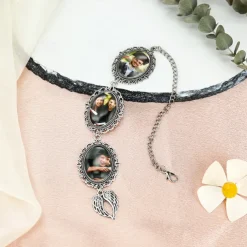 Personalized Graduation Tassel Photo Charm, Custom Memorial Best Graduation Gift,Charm with Angel Wings Unique Keepsake for Friends or Yourself, Perfect for Graduation, Birthday, Christmas