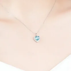 Personalized Heart Necklace Custom Best Gift for Mom – 925 Silver Birthstone Pendant, Perfect Gift for Mom, Grandmother, Wife, Girlfriend for Mother's Day, Valentine's Day, Christmas, Birthday