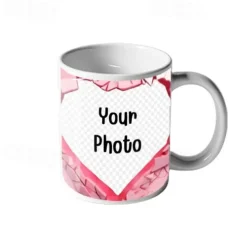 Personalized Photo Coffee Mug - Custom Wedding Gift for Couple Wedding Gift Mug Gift 3D Love Heart Hole In A Wall for Family Christmas Gift Mug Ceramic Mug 11oz