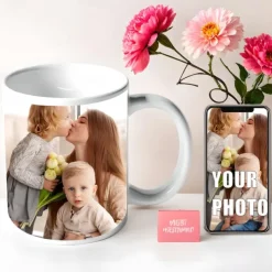 Personalized Photo Coffee Mug Custom Best Gift for Mom – Travel Mug with Custom Photo, Perfect Christmas Gift for Family, Friends, or Couples
