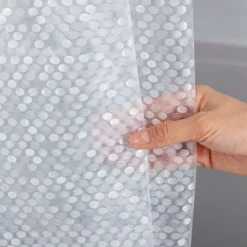 PEVA 8G Shower Curtain Liner, 72x72 Inch 3D Clear Blue Bubble Heavy Duty Waterproof Shower Curtain Liner Thick Plastic Shower Curtains Bathroom Shower Liner, 12 Hooks