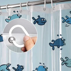PEVA Long Clear Shower Curtain, 180x200cm 70