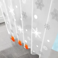 PEVA Shower Curtain Pattern Printed Bath Curtain Waterproof Mildew Proof, Including Hooks 180x180cm 70