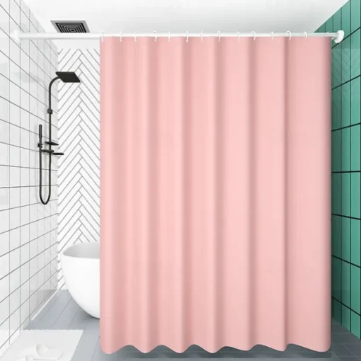 PEVA Shower Curtain Solid Colored Bath Curtain Waterproof Mildew Proof, Including Hooks 180x180cm 70"x70" Green White Black