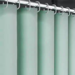 PEVA Shower Curtain Solid Colored Bath Curtain Waterproof Mildew Proof, Including Hooks 180x180cm 70
