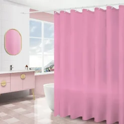 PEVA Shower Curtain,180cm*180cm(70"*70"Emerald Green Solid Color Shower Curtains with 12 Hooks Waterproof Machine Washable Bath Curtains for Bathroom