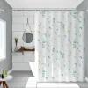 PEVA Shower Curtains, Water Resistant Bath Curtain for Bathroom Shower and Tub with Hooks Extra Long 240cm
