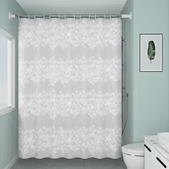 PEVA Shower Curtains, Water Resistant Bath Curtain for Bathroom Shower and Tub with Hooks Extra Long 240cm